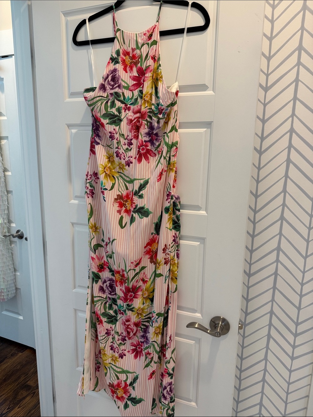 Privacy Please Floral Backless Maxi Dress in Pink, Yellow, Green, Purple